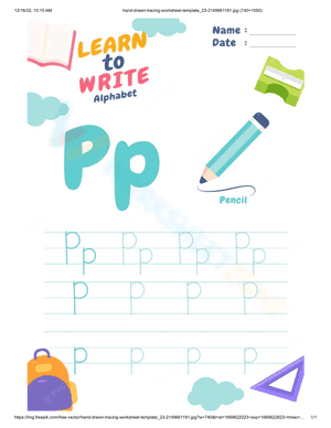 P letter tracing