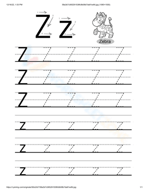 Tracing letter Z