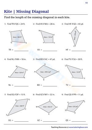 Find missing diagonal of a kite