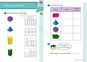 Count faces, edges and vertices on 3D shapes