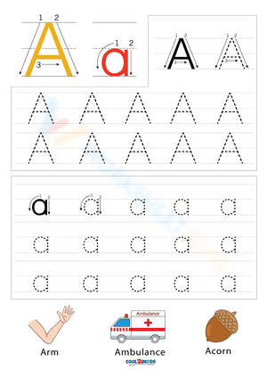 Letter A tracing