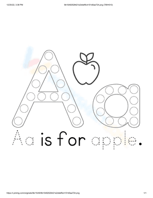A for apple 1