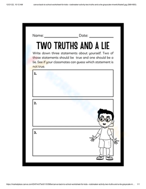 2 truths and 1 lie list