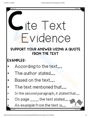 Cite text evidence phrases