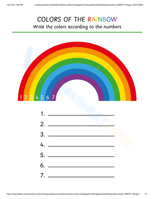 Name the rainbow colors