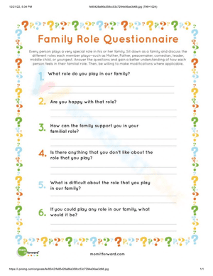 Family roles questionaire
