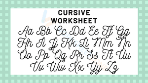 Cursive worksheet