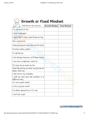 Let's growth mindset