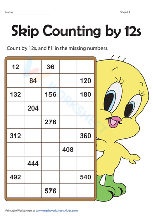 Skip Counting by 12s