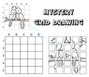Mystery grid drawing