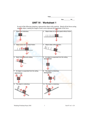 Worksheet answers of free body diagram 2