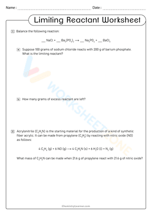 Limiting Reactant Example