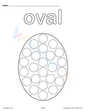 Oval do a dot printble