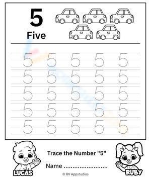 Tracing of number 5