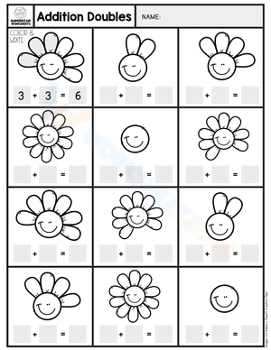 Doubles addition worksheets 5