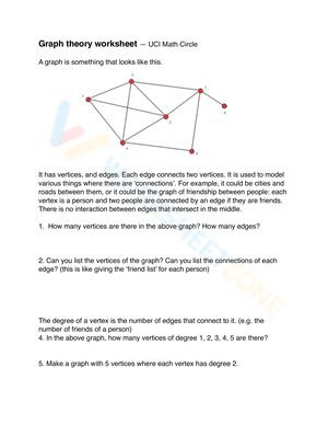 Graph theory worksheet
