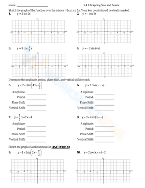 Graphing Sine and Cosine