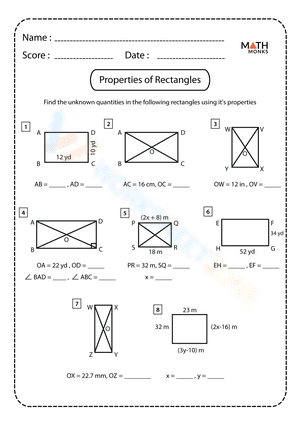 Properties of rectangles 1