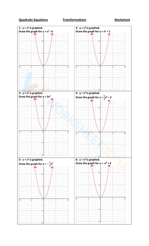 Using Transformations to Graph Quadratic Functions 