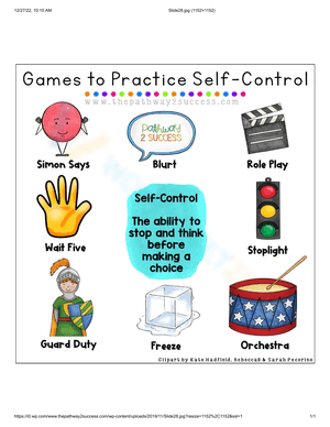 Game to practice self-control