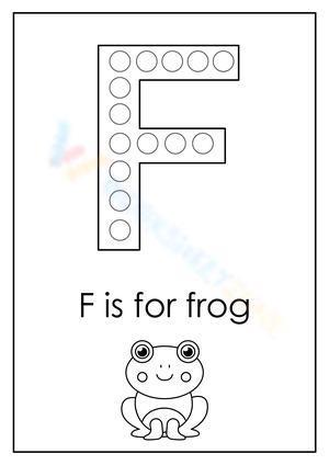 Letter f for frog
