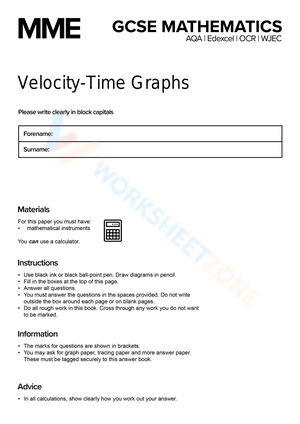Velocity-Time Graph pdf