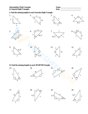  Special Right Triangles 30-6-90