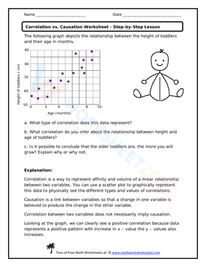 Correlation vs. Causation Worksheet - Step-by-Step Lesson