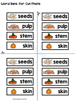 Parts of the pumpkin worksheet 3