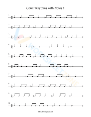 Count Rhythms with Notes 1