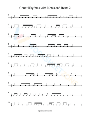 Count Rhythms with Notes and Rests 2