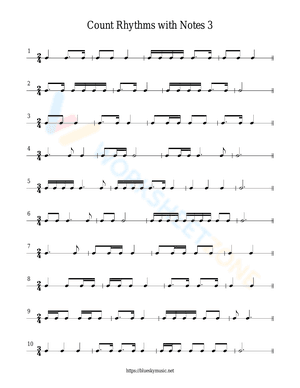 Count Rhythms with Notes 3
