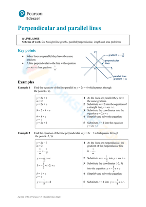 Perpendicular and parallel line worksheet