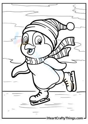 Skating penguin