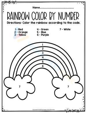 Rainbow color by number