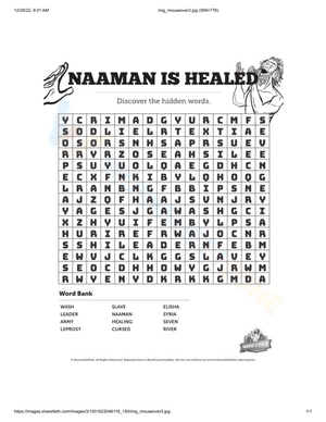 Naaman worksheet