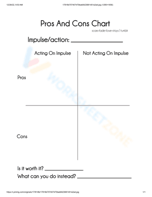 Pros and cons chart
