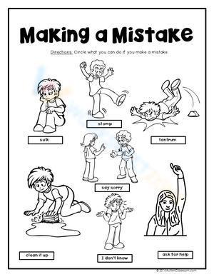 Making a mistake