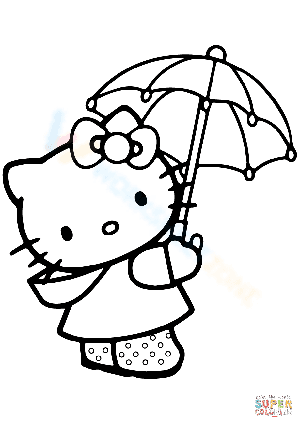 Hello Kitty Under the Umbrella 