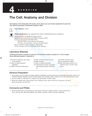 The Cell: Anatomy and Division