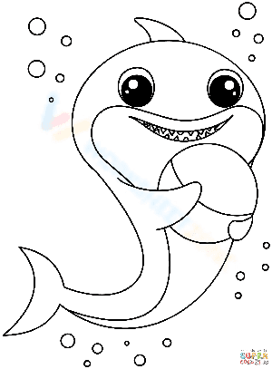 Baby Shark coloring page