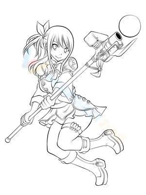 Lucy Heartfilia with Weapon