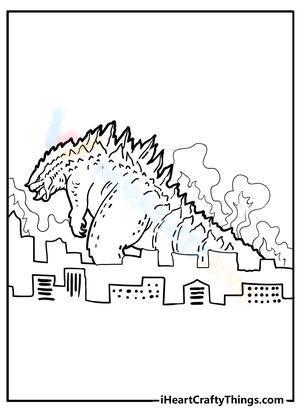 Godzilla with crocodile-like spikes