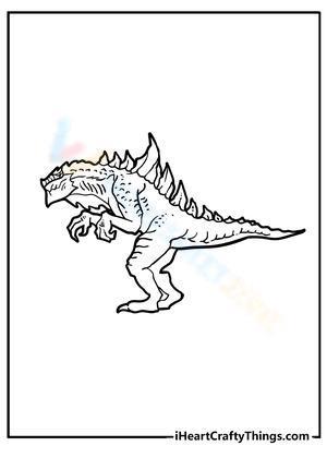 Godzilla coloring page