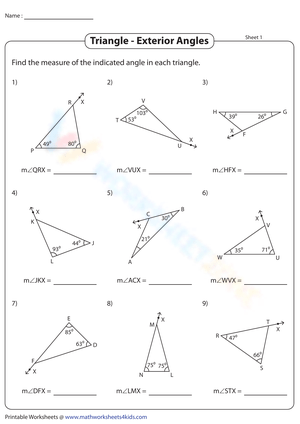 Triangle - Exterior Angles