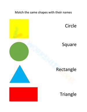 Match the same shapes with their names