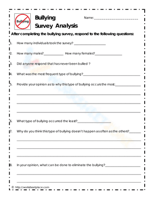 Bullying Survey Analysis