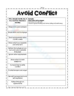 Avoid conflict
