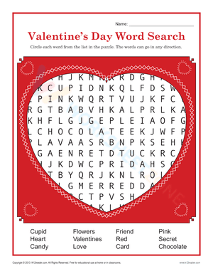 Valentine’s Day Word Search