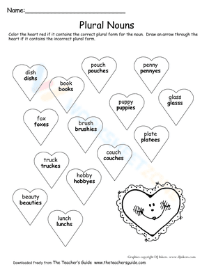 Plural Nouns for Valentine's Day